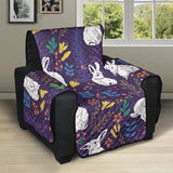 Rabbit Leaves Pattern Recliner Cover Protector