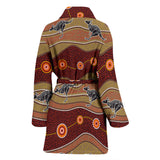 Kangaroo Aboriginal Pattern Women Bathrobe