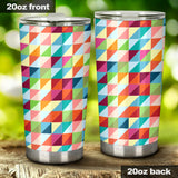 Rainbow Geometric Pattern Tumbler