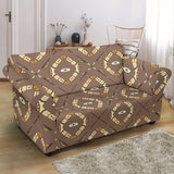 Traditional Boomerang Aboriginal Pattern Loveseat Couch Slipcover