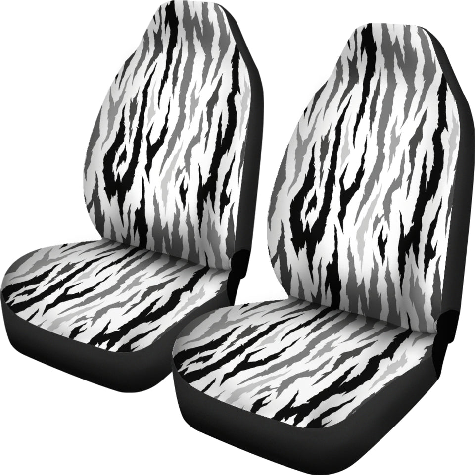 Gray Bengal Tiger Pattern Universal Fit Car Seat Covers