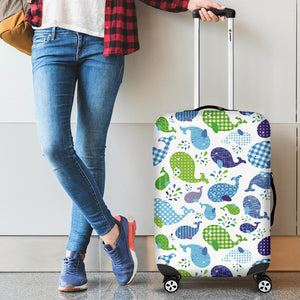 Whale Stripe Dot Pattern Luggage Covers