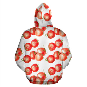Tomato Water Color Pattern Men Women Pullover Hoodie