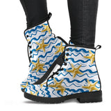 Starfish Pattern Leather Boots