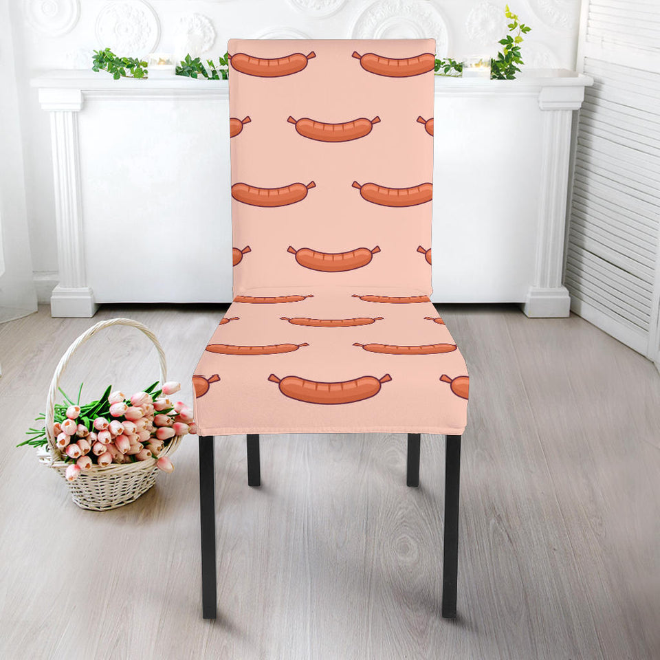 Sausage Pattern Print Design 01 Dining Chair Slipcover