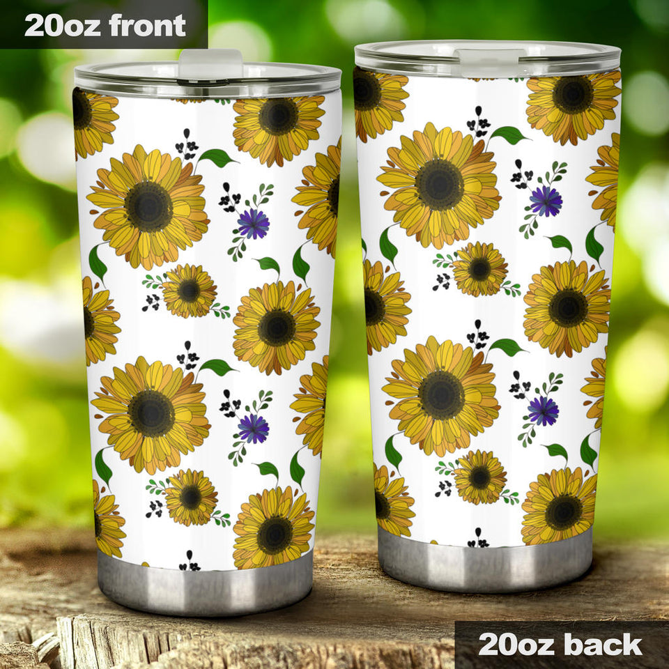 Sunflower Pattern Background Tumbler