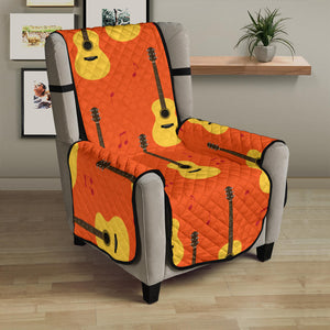 Classice Guitar Music Pattern Chair Cover Protector