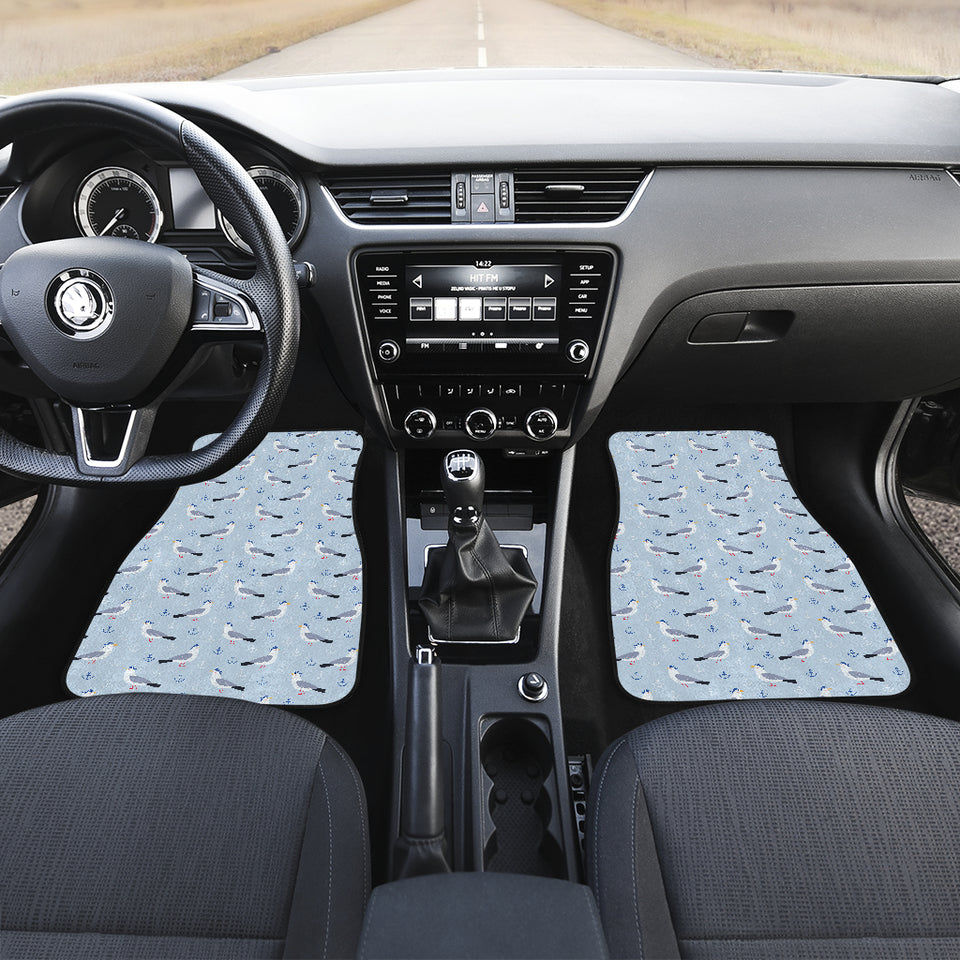 Pigeon Pattern Print Design 03 Front Car Mats