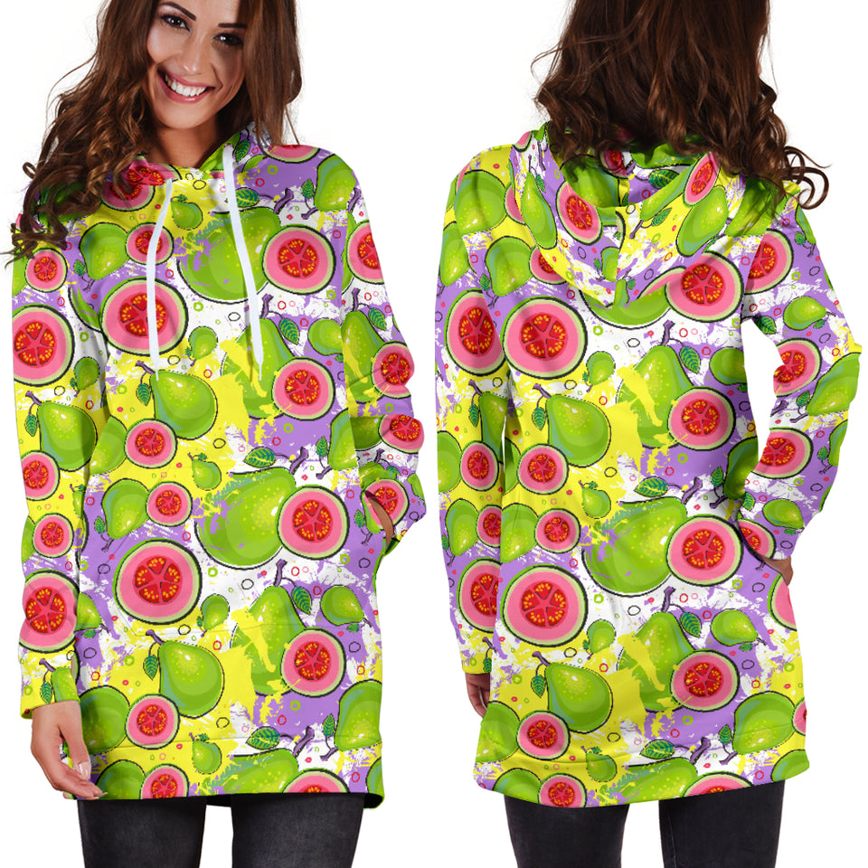 Guava Pattern Women Hoodie Dress