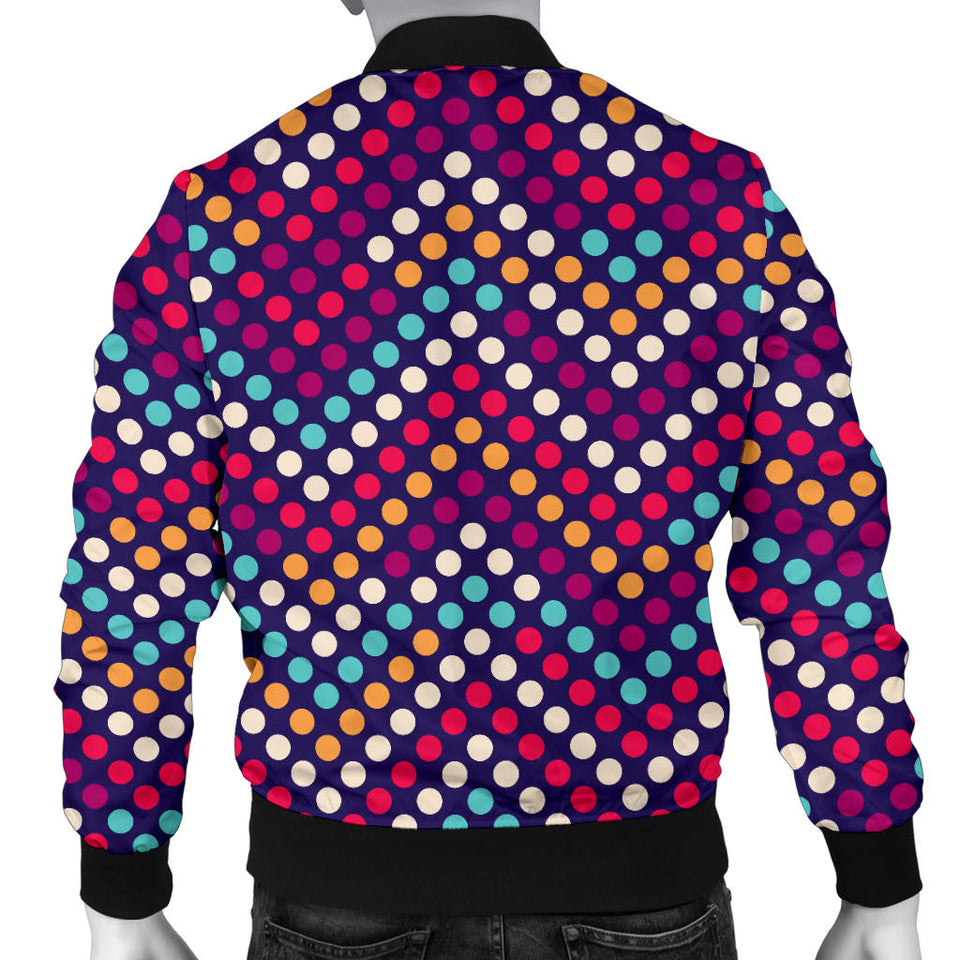 Zigzag Chevron Pokka Dot Aboriginal Pattern Men Bomber Jacket