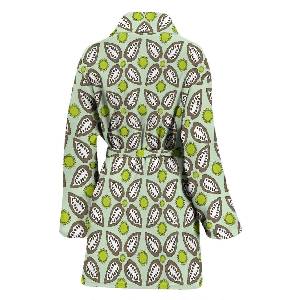 Cocoa Pattern background Women Bathrobe