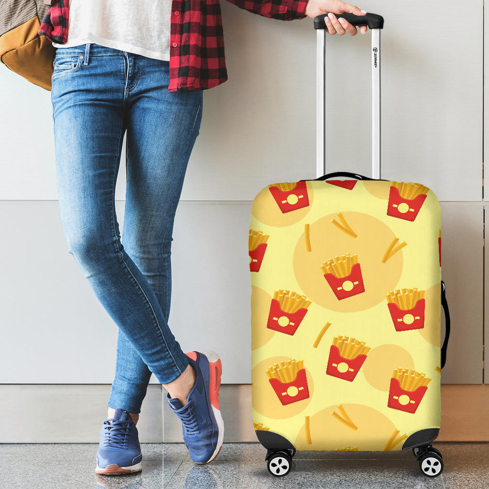 French Fries Pattern Background Luggage Covers