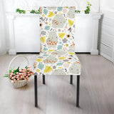 Hippopotamus Pattern Print Design 05 Dining Chair Slipcover