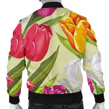 Colorful Tulip Pattern Men Bomber Jacket