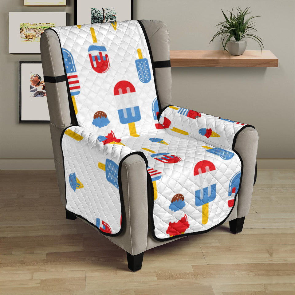Ice Cream USA Theme Pattern Chair Cover Protector