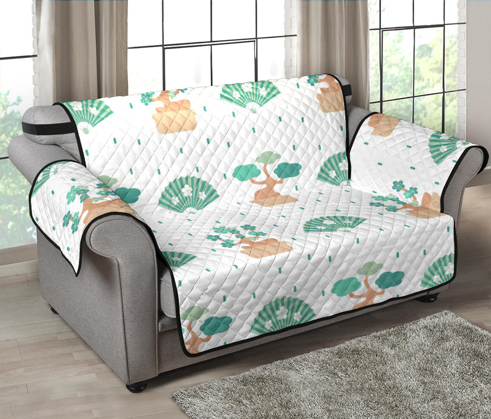 Bonsai Fan Pattern Loveseat Couch Cover Protector