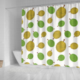 Durian Background Pattern  Shower Curtain Fulfilled In US