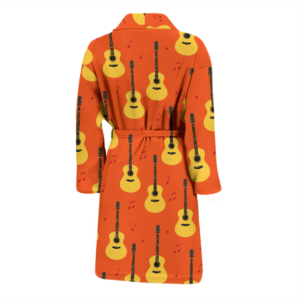 Classice Guitar Music Pattern Men Bathrobe