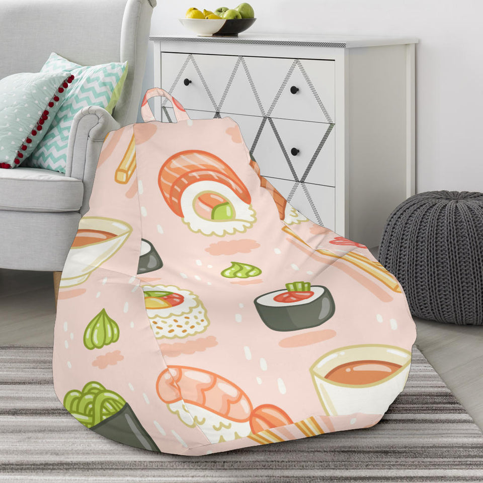 Sushi Pattern Background Bean Bag Cover