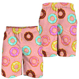Donut Pattern Pink Background Men Shorts