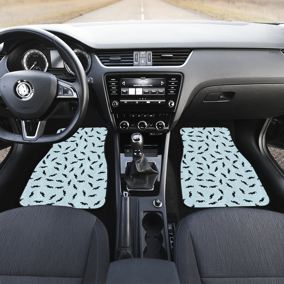 Mustache Beard Pattern Print Design 03 Front Car Mats