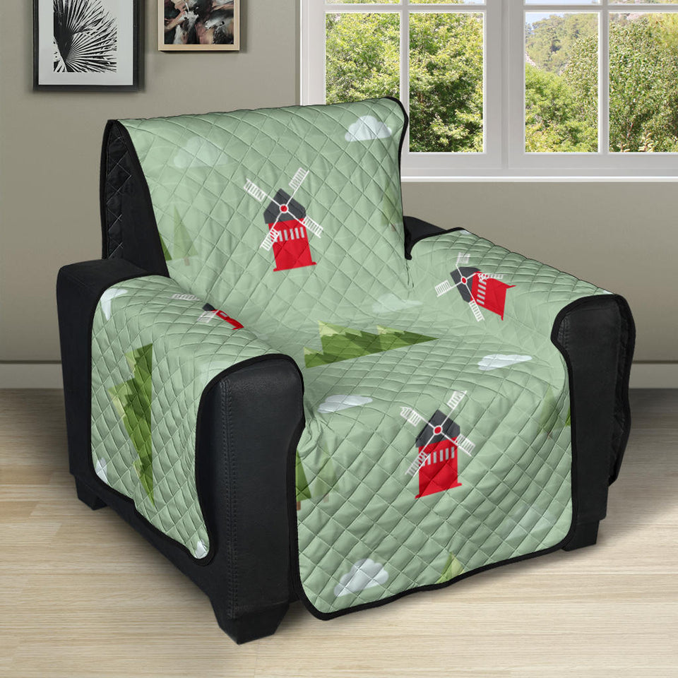 Windmill Green Pattern Recliner Cover Protector