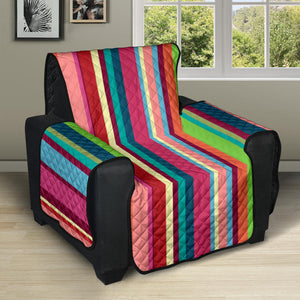 Rainbow Stripe Pattern Recliner Cover Protector