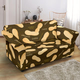 Peanut Pattern Green Background Loveseat Couch Slipcover