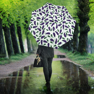 Eggplant Pattern Print Design 05 Umbrella