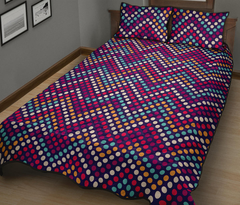 Zigzag Chevron Pokka Dot Aboriginal Pattern Quilt Bed Set