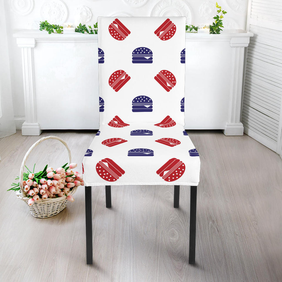 Hamburger Pattern Print Design 04 Dining Chair Slipcover