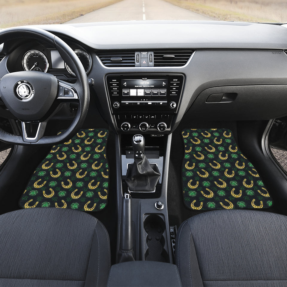 Horseshoes Pattern Print Design 04 Front and Back Car Mats