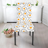 Fried Eggs Pattern Print Design 05 Dining Chair Slipcover