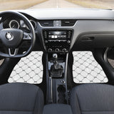 Mustache Beard Pattern Print Design 02 Front and Back Car Mats