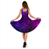 Pink Space Galaxy Pattern4 Sleeveless Midi Dress