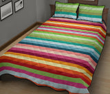 Rainbow Pattern Quilt Bed Set