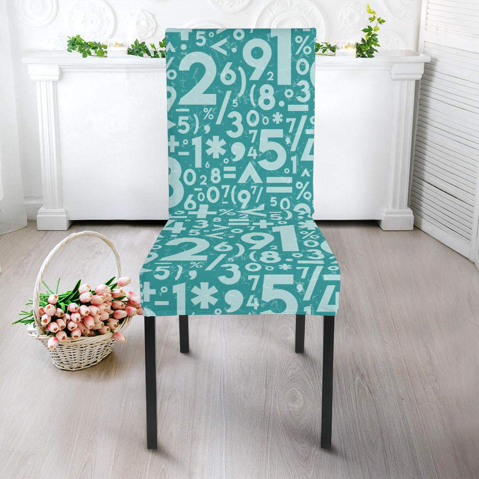 Math Pattern Print Design 05 Dining Chair Slipcover
