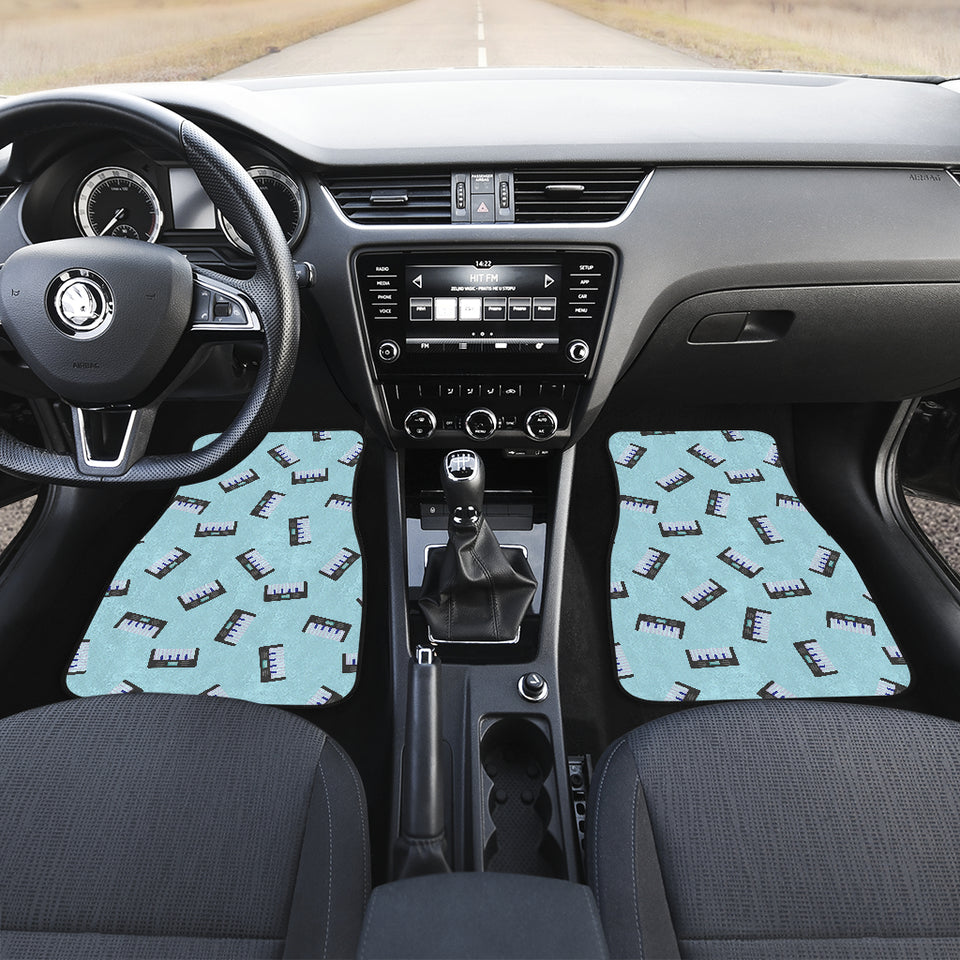 Piano Pattern Print Design 05 Front and Back Car Mats