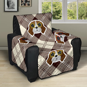 Beagle with Sunglass Pattern Recliner Cover Protector