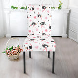 Ostrich Pattern Print Design 03 Dining Chair Slipcover