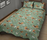Beagle Bone Pattern Quilt Bed Set