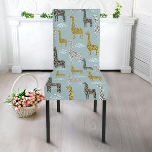 Giraffe Pattern Print Design 03 Dining Chair Slipcover