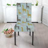 Giraffe Pattern Print Design 03 Dining Chair Slipcover