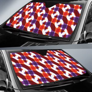 Boomerang Pattern Background Car Sun Shade