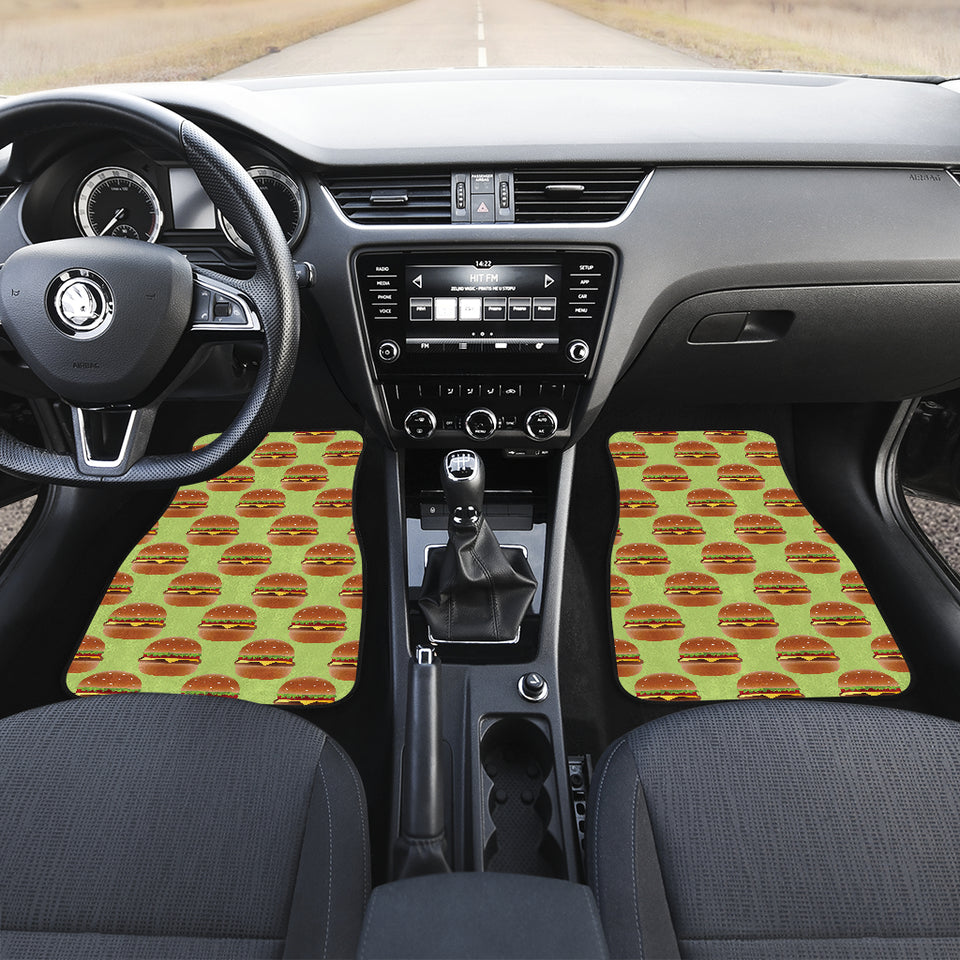 Hamburger Pattern Print Design 02 Front and Back Car Mats