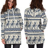 Kangaroo Aboriginal Pattern Ethnic Motifs Women Hoodie Dress