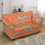 Rhino Pattern Theme Loveseat Couch Slipcover