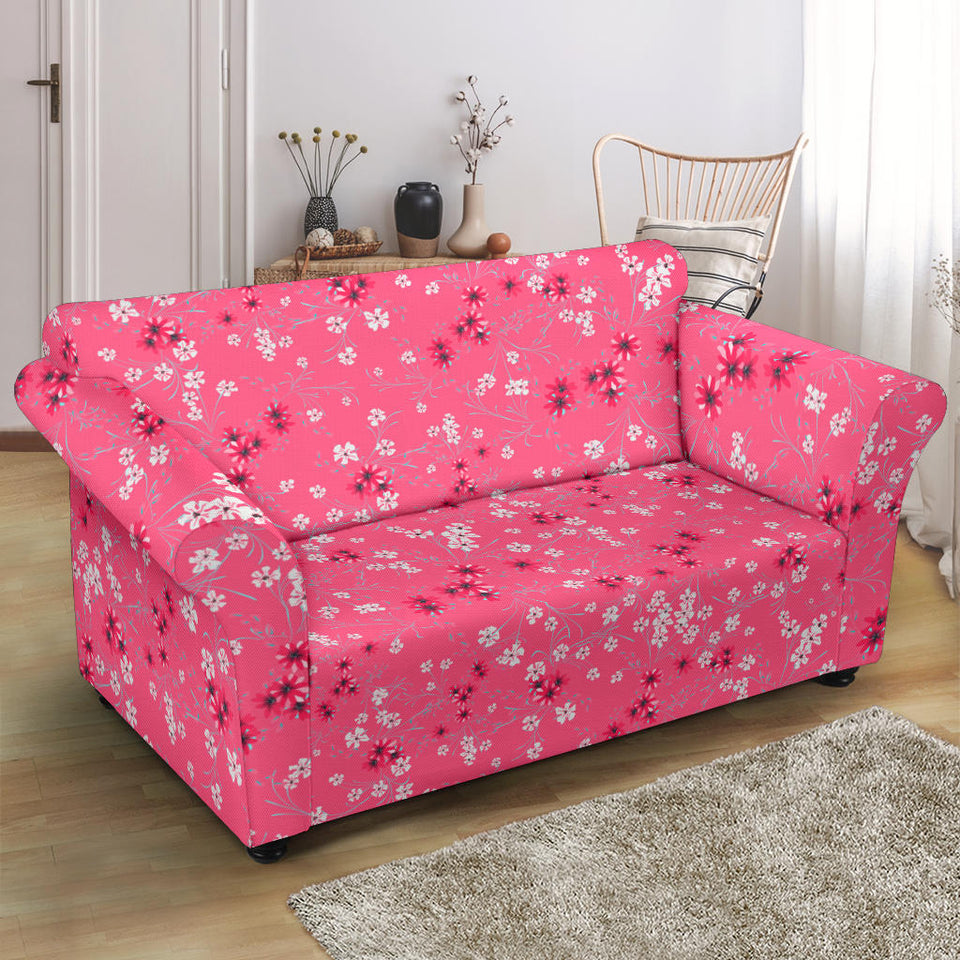 Sakura Pattern Background Loveseat Couch Slipcover