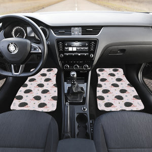 Hedgehog Pattern Print Design 04 Front and Back Car Mats