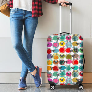 Colorful Sheep Pattern Cabin Suitcases